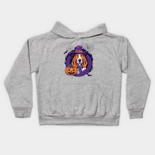 Basset Hound Pumpkin Kids Hoodie